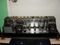 Front side of panel chassis showing stripped down look afforded by lack of preamp tubes facing forward