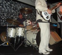 Paul S. sitting in on the drums ....   part of Gary in the foreground