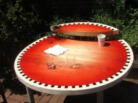 The famous FireGlo table with Checkerboard binding and raised pickguard