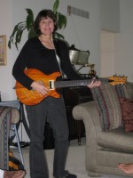 Lorie cutting it up with my guitar