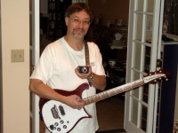 Gary with his Burgundy 460 and a Sound meter checking our decibel levels