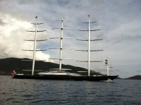 Maltese Falcon, we passed her on the way to Virgin Gorda