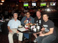 Jim K, Colin N, Rich and Paulie enjoying the $3.99 Breakfast special at Starting Gate