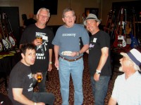 Paulie, Aitch, luthier Larry Davis, Dan-o and Jim K