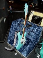 Some of the gear:  Rich's refinished Daphne Blue 480