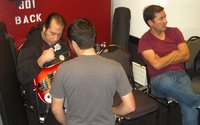 Joey and Jonathan talk Bass, while Alberto enjoys it all