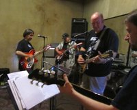 Gary, Steve with the FireGlo's and Rich and Doug (in the foreground) with the JetGlo's get the jam rolling ....