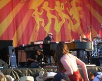 The only decent shot I could get of Benmont. When the opportunity rose to get a picture of him &quot;facing&quot; the camera, a taller-than-me person would stand in the way!