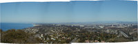 Panoramic view from Mt. Soledad (using a picture-stitching program)