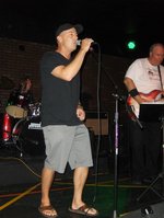 John P. on vocals, Jay on the drums with Rich and the V64