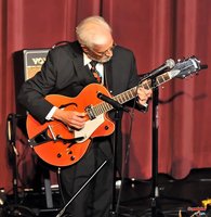 Playing Mr. Sandman at the recent Americana Music Academy holiday concert.