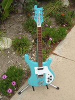 Full length view of my refinished Daphne Blue 480 from 1973 with Transitional High Gains