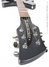Rickenbacker 360/6 RIC Outlet One Off, Gun Metal Blue: Neck - Front