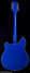 Rickenbacker 360/12 , Midnightblue: Full Instrument - Rear