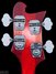 Rickenbacker 4001/4 C64, Fireglo: Headstock - Rear