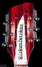 Rickenbacker 360/12 CW, Fireglo: Headstock