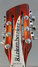 Rickenbacker 330/12 , Fireglo: Headstock