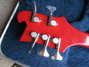 Rickenbacker 4001/5 Conversion, Red: Headstock - Rear