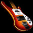 Rickenbacker 4003/4 FL, Amber Fireglo: Body - Front