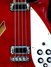 Rickenbacker 4005/4 , Burgundy: Close up - Free