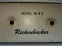 Rickenbacker M-8E/amp , Silver: Body - Rear