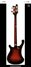 Rickenbacker 1999/4 RoMo, Red Burst: Full Instrument - Rear