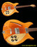 Rickenbacker 330/6 Joe Edwards, Reverse Fireglo: Body - Front