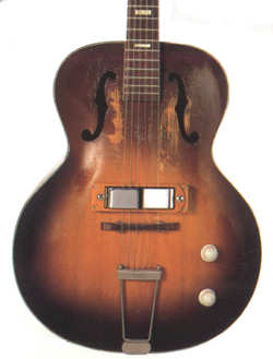 Rickenbacker Spanish circa 1948 f-holes positioned in upper bouts Rickenbacker Spanish circa 1948 f-holes positioned in upper bouts