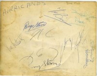 the first ever Ringo signatures, when he was in the Rory Storm And The Hurricanes Band autographs signed at Bultins June 1960. According to Beatles autograph expert, Frank Caiazzo, this is the earliest known Ringo autograph