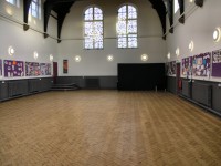 A contemporary photo inside the hall.