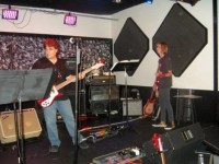 Dane with Robert's son Logan, who got to sit in on his first Ricken-jam