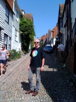 Aitch in the cobbled streets of historic Rye, East Sussex