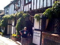 Outside the front of the Mermaid Inn