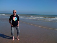 Aitch dipped his toes in the English Channel