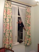 Just a slight problem getting into the hotel, which had locked its front door!!!