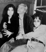 Yoko Ono, Andy Warhol, and John Lennon in NYC, June 1971