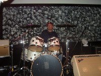 One of our Mini Con regulars, Paul S on the drum kit (also a member of the Rickenbrothers)