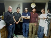 Graham, Paul, Joey, Alberto and Gary at the pizza break.