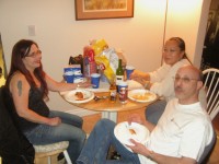 Dinner was catered from Poppa John's pizzeria ....