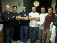 Another group shot from the pizza break   Graham, Paul, Joey, Jeff, Gary, Alberto