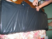 DOUBLE bagged with 16 Mil plastic and taped.