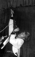 ..... in the spring of 1962 Caldwell accidentally killed himself while performing his well known microphone swallowing stunt<br />while Ringo belted out the riff from the instrumental song "Raunchy".  Ringo would later refer to the tragedy as "sad, but also bloody funny".  After Caldwell's funeral, when Ringo was asked why he did not attend, he coldly replied, "I wasn't there when he was born either."