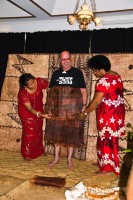 Wearing tapa cloth is an honor in Fiji.