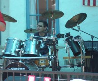 Alberto on drum kit