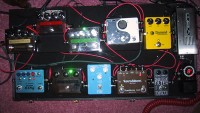 Current Pedalboard minus the Phil Jones Bass Buddy (in the control room 2nd bass track)