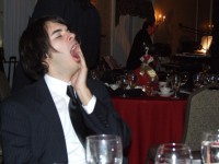 JB takes a big yawn.