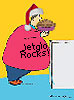 Jetglo Rocks with a Pie too!
