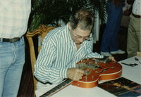 Chet autographs my '61 6120, 1987.
