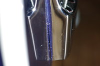 The end of the tail piece is not flush with the body.