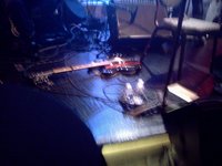 Paul Kantner's 360/12 JG/BT on the floor during Slick Aguilar's solo
